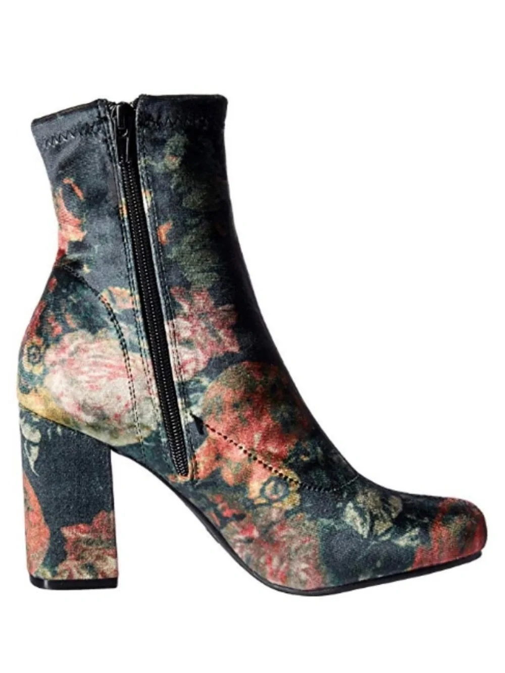 MIA Valencia Velvet Heeled Ankle Boots Size 8 Fall Boot